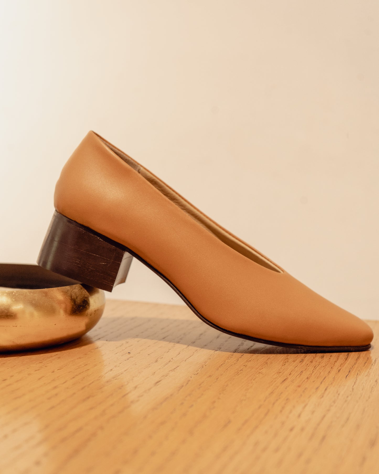 Tan Court Shoe