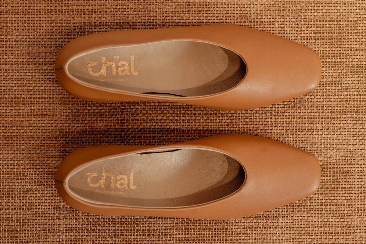 Tan Court Shoe