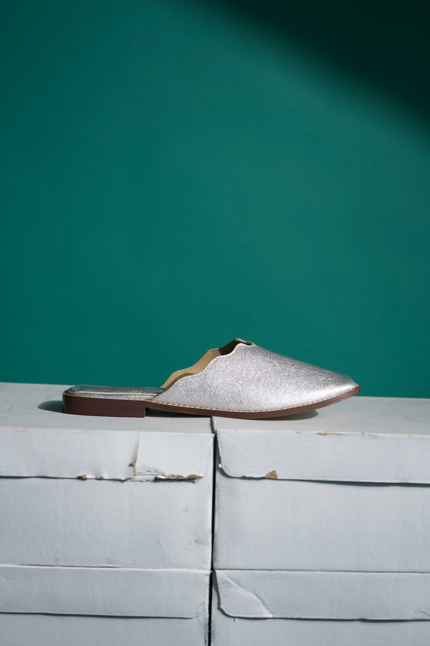 Silver Jaipur Mule