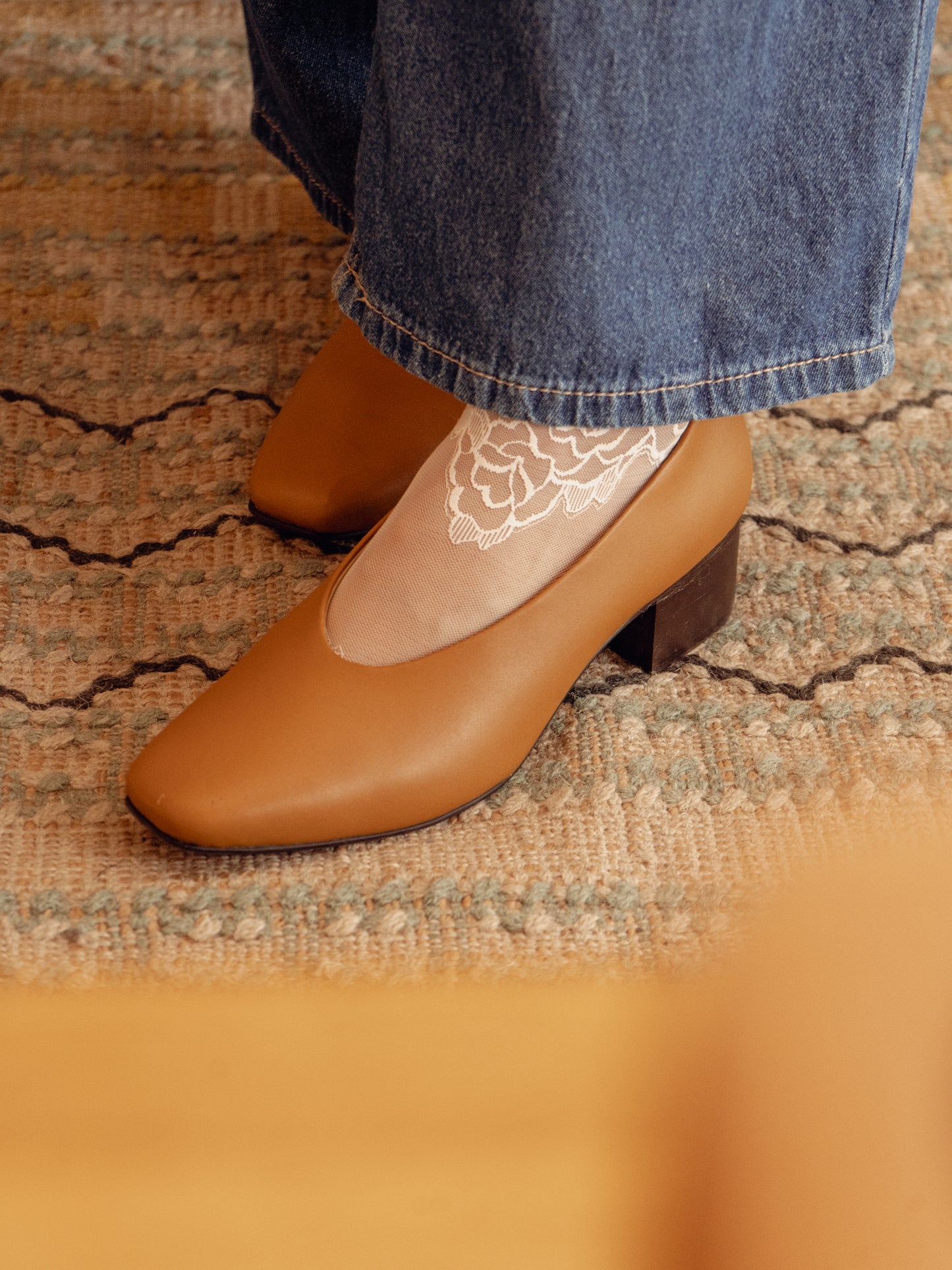 Tan Court Shoe