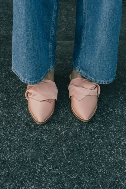 Serena Mule (Pink Satin)