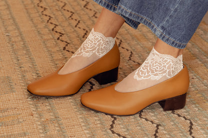 Tan Court Shoe