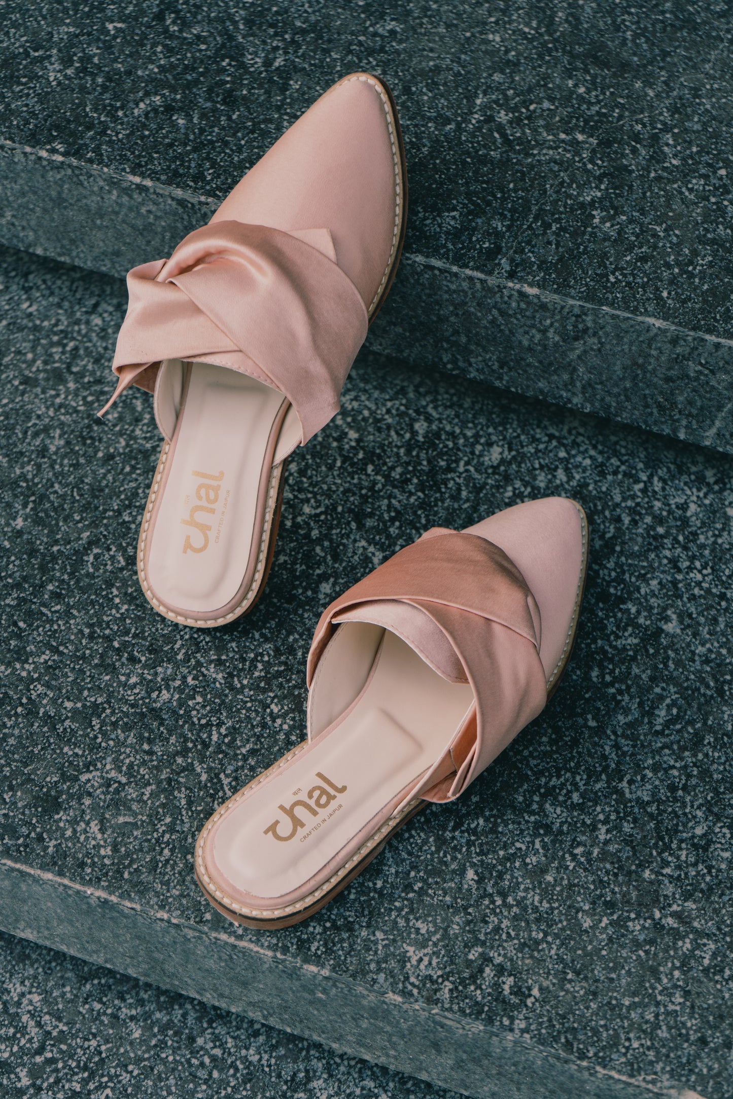 Serena Mule (Pink Satin)