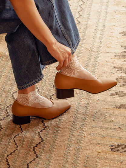 Tan Court Shoe