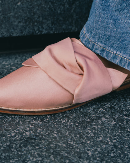 Serena Mule (Pink Satin)