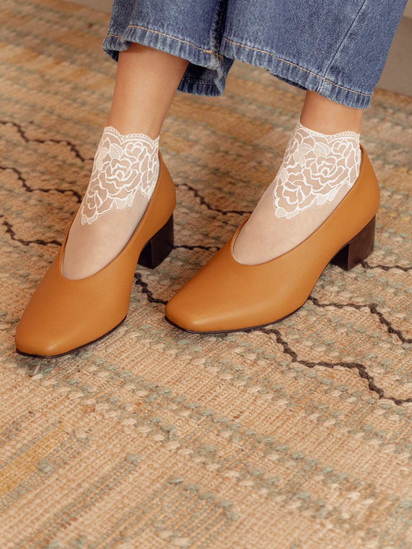 Tan Court Shoe