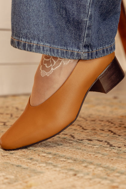 Tan Court Shoe