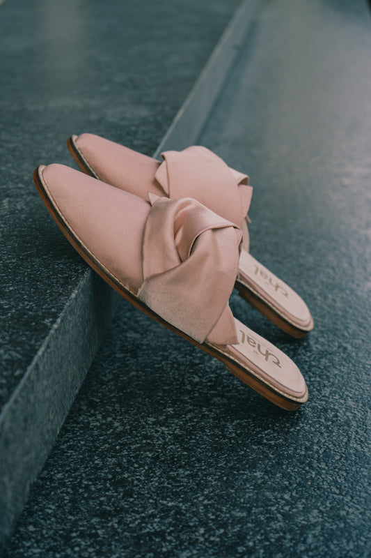 Serena Mule (Pink Satin)