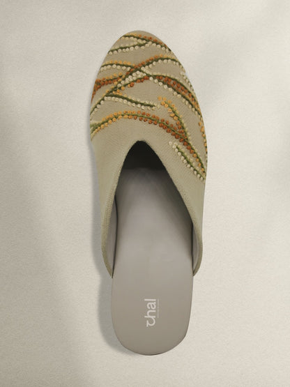 Bougainvillea Beige Mule