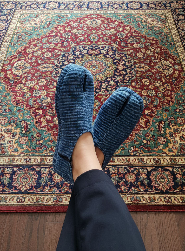 Blue Upcycled Tabi — Iro Iro × Chal Shoes
