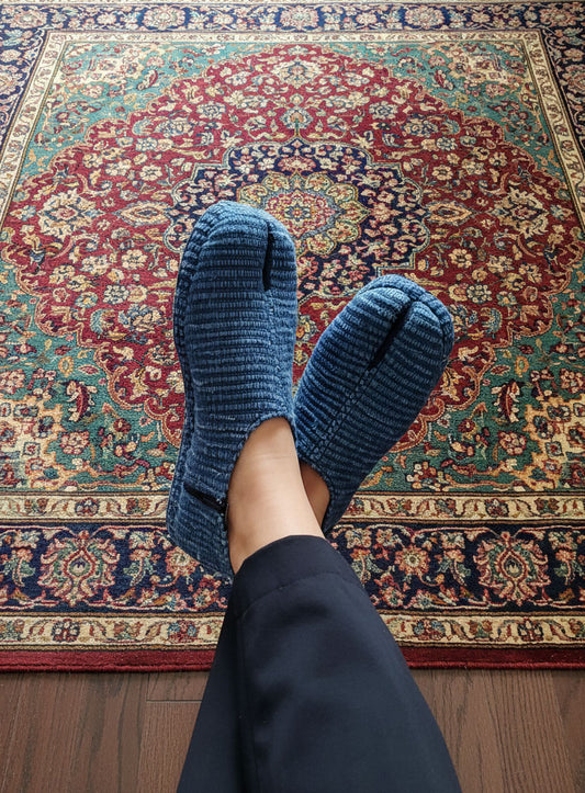 Blue Upcycled Tabi — Iro Iro × Chal Shoes