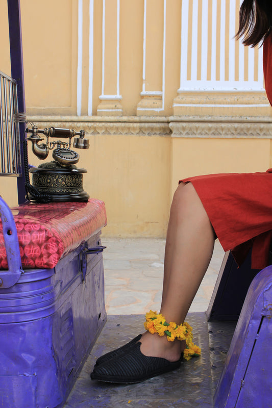 Mojari Black Upcycled