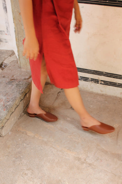 Mule - Leather (Tan)