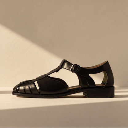 Black Fisherman Sandal